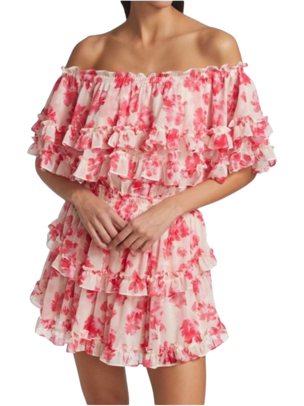 MISA Las Angeles | Isella Mini Dress in Watermelon Blossom - Size Small (NWOT)